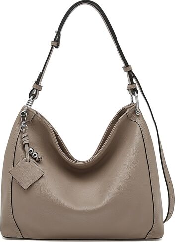FOXLOVER Hobo Bag - Genuine Leather Women's Handbag for Everyday & Travel - Durable Purse With Zipper Pocket in Saudi Arabia