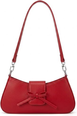 Shoulder Bag for Women Y2K Bow Purse Hobo Handbag with Comfortable Strap, Vegan Leather Clutch Bag for Date Night Party Daily in Kuwait