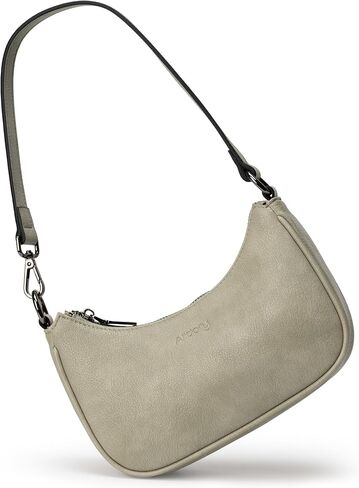 Alldaily Small Shoulder Bag for Women, Vegan Leather Mini Crescent Hobo Purse, Lightweight Cute Handbag for Going Out in Saudi Arabia