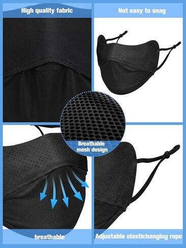 Cuffbow 6 Pcs Womens Sun Hat Outdoor UV Protection Wide Brim Fishing Hat with Ponytail Hole Neck Flap for Beach Hiking Camping in Kuwait