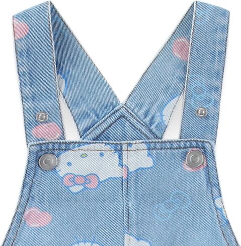 Hello Kitty Sanrio Girls Denim Jumper Dress with Shirt 2 Piece Set for Toddler and Big Kids in Kuwait