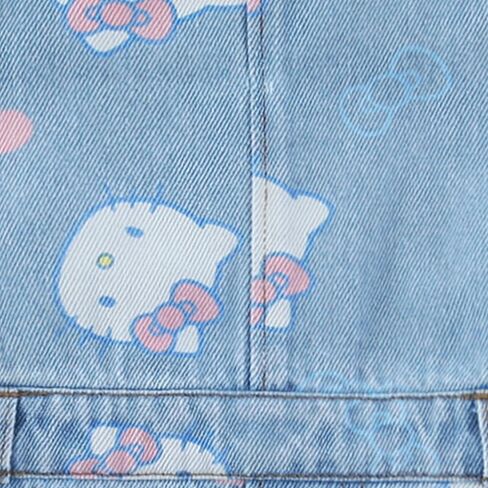 Hello Kitty Sanrio Girls Denim Jumper Dress with Shirt 2 Piece Set for Toddler and Big Kids in Kuwait