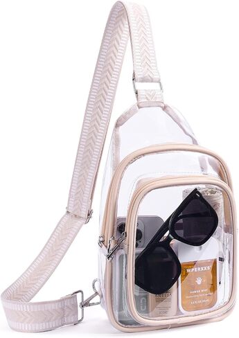 Frevaou Clear Bag for Stadium Events, Stadium & Concert Approved Clear Sling Crossbody Purse for Women & Men in Kuwait