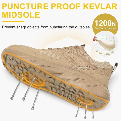 FUDYNMALC Steel Toe Shoes for Men: Slip Resistant Composite Safety Sneakers 2026 Comfortable Tennis Work Shoes for Construction Industrial in Saudi Arabia