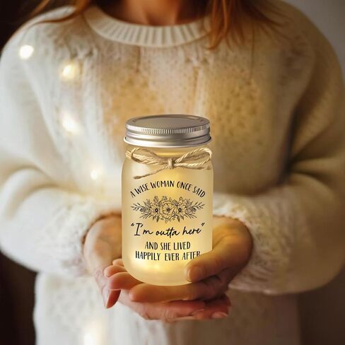 BeneCharm Retirement Gift for Woman, Decorative Jar Night Light Retired Gift, Happy Retirement Gifts for Women, Friends, Coworkers, Teachers, Nurses, Going Away Gifts Retired Decorations in Saudi Arabia