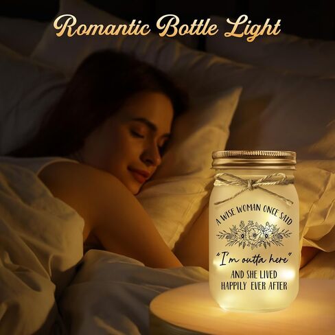 BeneCharm Retirement Gift for Woman, Decorative Jar Night Light Retired Gift, Happy Retirement Gifts for Women, Friends, Coworkers, Teachers, Nurses, Going Away Gifts Retired Decorations in Saudi Arabia