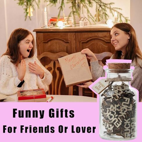 F uck to Give jar(5oz)، برطمانات تزيين مضحكة للهدايا، قطعة حروف خشبية مقطوعة لطيفة وزجاجة زجاجية، هدية هفوة لعيد ميلاد الأصدقاء، عيد الحب، عيد الميلاد، جرة زجاجة ذات فتحة تهوية سيئة in Kuwait