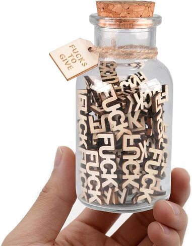 fuc k jar（5oz） Gift Jar,Fuc ks to Give,Fuc k Wooden Cutout Letter Piece Bad Mood Vent Spoof Birthday Day,Holiday,gag Funny Gift,Thanksgiving Christmas to Friend in Kuwait