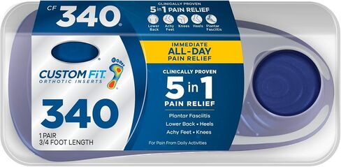 Custom Fit Orthotics 3/4 Length Inserts CF 340, Arch Support Insoles for Men Women, Get Clinically Proven All-Day Relief from Lower Back, Knee, Plantar Fasciitis & Heel Pain, Achy Feet in Kuwait