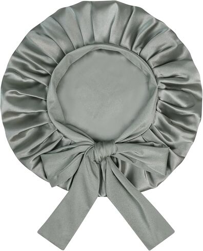 Adjustable Satin Bonnet for Sleeping Women Double Layer Hair Wrap Reduce Friction Prevent Frizz Natural Curly Hair in Saudi Arabia