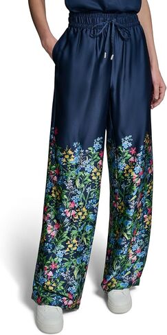 Karl Lagerfeld Women's Flowy Placed Floral Soft Pant in Kuwait