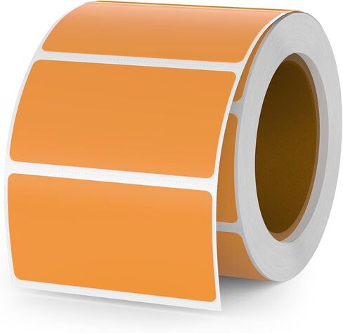Brown Direct Thermal Labels Vinyl 1 × 2 Inch Self-Adhesive Rectangle Stickers Roll Waterproof Printer Decals Name Tag for QR Code DIY Office Address 500 PCS in Kuwait