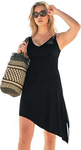 Swimsuits For All Swim 365 Women's Plus Size Multi-Way Convertible Swim Dress in Kuwait