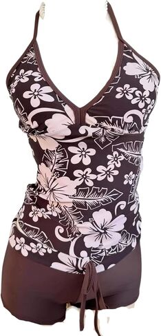 Cute Tankini Swimsuit Y2k 2000s Bathing Suit Floral Bikini with Shorts Vintage 2 Piece Swimsuit Whimsy Twee in Saudi Arabia