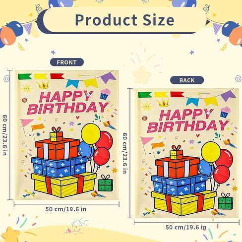 4-Pc Birthday Chair Covers - Happy Birthday Seat Slipcovers for Kids Party, Classroom, Home Decor - Reusable Dining Chair Covers for Boys & Girls Celebration in Saudi Arabia