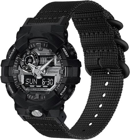 Canvas Strap Compatible with Casio G-Shock GA100/GA-100/GA-120/GA110/GD-120/ GD-100 Men's Watch Band Sport Waterproof Replacement Bracelet in Saudi Arabia