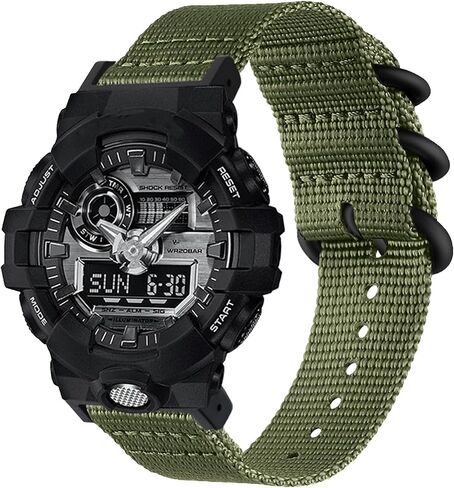 حزام قماشي متوافق مع ساعة كاسيو جي شوك GA100/GA-100/GA-120/GA110/GD-120/ GD-100 للرجال، سوار رياضي بديل مقاوم للماء in Kuwait