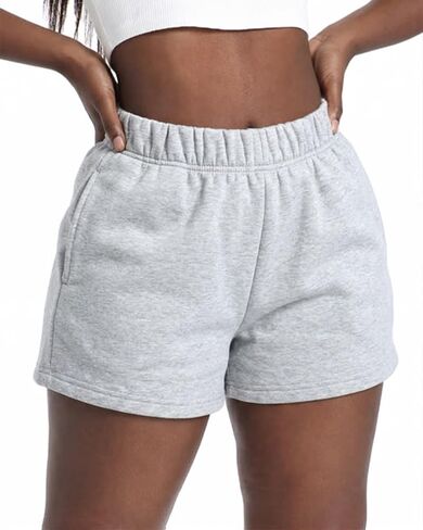 Gocolloa Plus Size Shorts Women Summer Casual High Waisted Loose Lounge Workout Running Sweat Shorts in Saudi Arabia