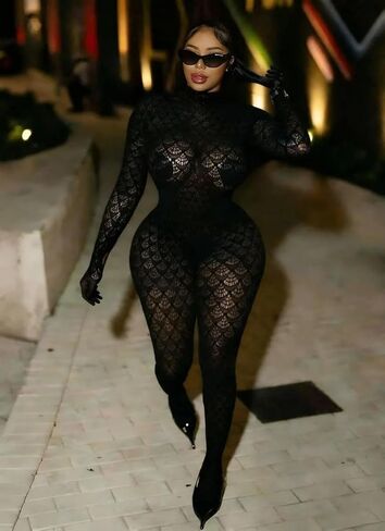 KIZOIEJE Bodystocking for Women Long Sleeve See Through Jumpsuits Sexy Backless Oufits Clubwear in Saudi Arabia