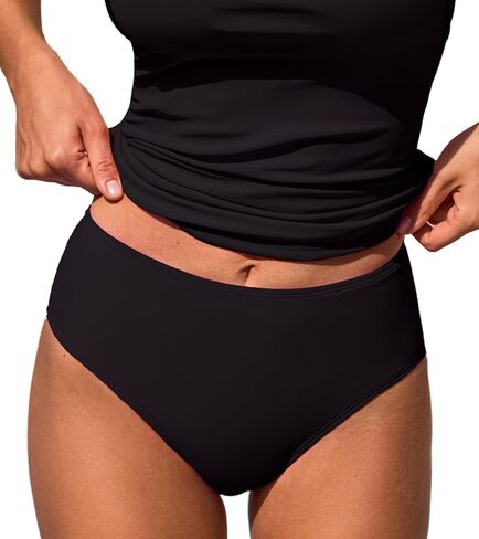 CUPSHE Women's Bikini Swimsuit Mid Rise Full Coverage Bikini Bottom Only in Kuwait