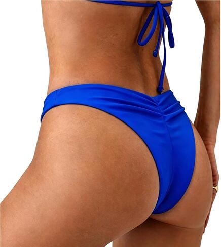 Sexybody Women Thong Bikini Bottoms Sexy Cheeky Ruched Back High Cut Swimsuits Bathing Suit Bottom in Saudi Arabia