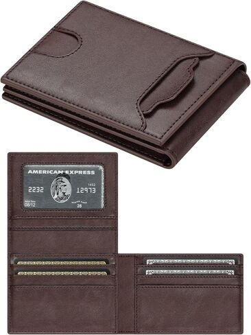 furid Leather Slim Wallet for Men Minimalist: Magnetic Closure Bifold Front Pocket Wallets with Money Clip - Rfid Credit Card Holder Wallet - Gifts for Men at Birthday in Saudi Arabia