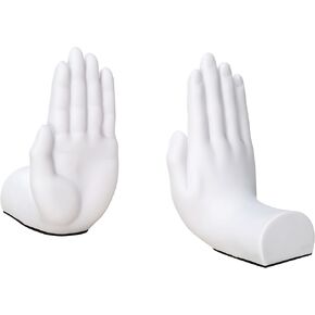 Danya B. Contemporary Accent Book Shelf Decor - Hands Sculpture Bookend Set of 2 (Gold) in Saudi Arabia