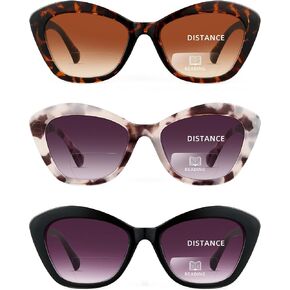 LADEESSE 3 Pack Reading Sunglasses for Women Fashion Cateye Sun Readers Outdoor Reading Glasses UV400 in Saudi Arabia
