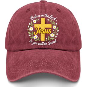 Believe in the Lord Jesus and-You Will Be Saved Hats for Womens Funny Washed in Saudi Arabia