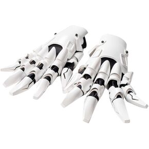Punk Hand Armor Gloves, Sci-Fi Mechanical Claw Gloves for Cosplay, Role Play, Halloween, White, Medium in Saudi Arabia