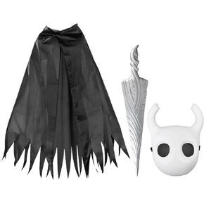 3 PCS Knight Mask with Prop Sword and Black Cloak Halloween Costume Cosplay Outfit Set for Adults, Costume Accessory for Party Dress Up in Saudi Arabia