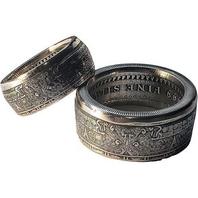 Aztec Coin Ring Set | 99.9% Fine Silver in Saudi Arabia