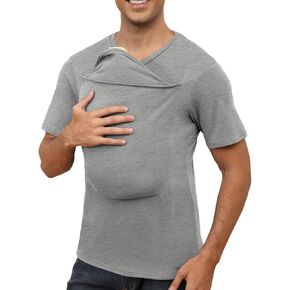 ThusFar Men's Baby Carrier Shirt, Gray, L in Kuwait