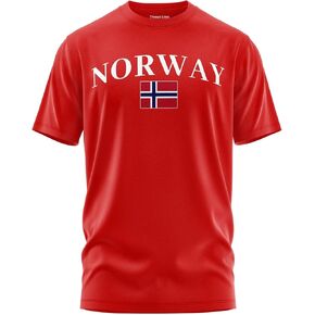 Norway Flag Mens Shirt, Norway Gameday Short Sleeve Cotton Unisex Top Tee in Saudi Arabia