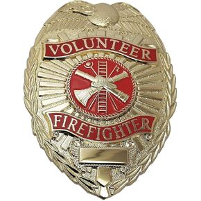Metal Metal Badge, Fire-Rescue Industry Type, Badge Patch Type, Gold Color in Saudi Arabia
