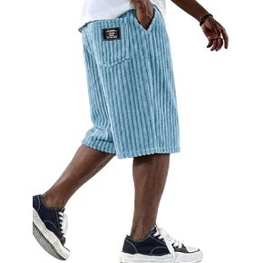 Men Corduroy Shorts Soft Baggy Sport Wear Summer Cargo Comfy Pants Casual Quick Dry Gym Sweat Shorts in Saudi Arabia