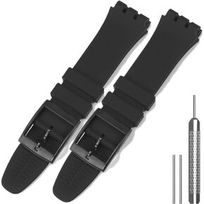 17mm 19mm 20mm Waterproof Silicone Watch Strap Replacement Band Compatible with Swatch Watches (2PCS) in Saudi Arabia