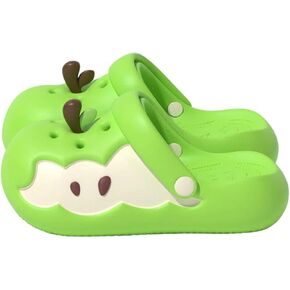 Apple-Shaped Clogs for Women – Fun Fruit-Designed Summer Sandals with Thick Sole, Non-Slip Outsole, Breathable Design, Cute Cartoon Style Indoor Outdoor Shoes in Saudi Arabia