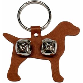 Leather Decorative Animal Doorbell Handmade Sleigh Bells, Gold or Silver Jingle Bells (Tan, Dog w/Brass Bells) in Saudi Arabia