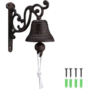 Vintage Cast Iron Dinner Bell,Dinner Bell Outdoor,Rustic Wall Mounted Door Bell with Loud Clear Sound,Garden Home Decor, Farm House Outside Decorative in Saudi Arabia