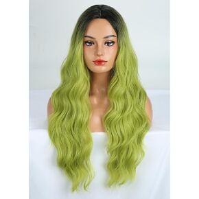 MAGQOO Purple Wig for Women Girls Long Curly Wavy Purple Wig Middle Part Halloween Cosplay Costume Daily Party Use in Saudi Arabia