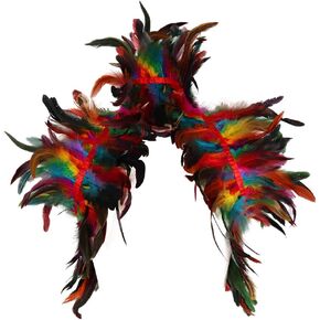 Women's Feathers Body Harness Shawl Punk Victorian Real Natural Feather Shrug Shawl Carnival Gothic Dance Costume in Saudi Arabia