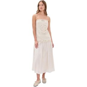 MOON RIVER Women's Spaghetti Strap Tube Top Midi Dress in Kuwait