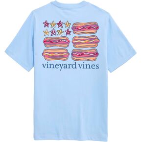 Vineyard Vines Boys' Boys' Hot Dog USA Flag Short-Sleeve Pocket Tee in Saudi Arabia