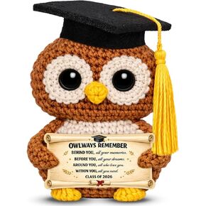 Graduation 2026 Gifts for Women Her College High School Graduation Class of 2026 Gifts for Him Her Positive Crochet Owl Gift for Women Men Graduation Gift Ideas Easter Basket Stuffers for Graduate in Kuwait