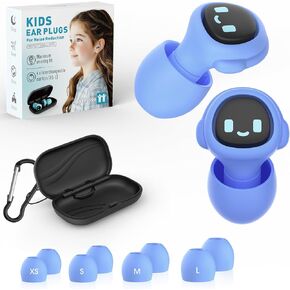 Kids Ear Plugs for 5-12 Yr, 27 dB Noise Reduction Extra Small Earplugs, Ear Plugs for Kids for Noise Sensitivity, Socializing, Sleep, Focus, 4 Sizes Ear Tips in XS-L (Purple) in Saudi Arabia