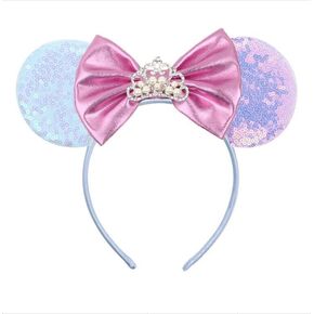 Mouse Ears Headband for Women, Pearl Hairbands Bow Headbands Princess Party Decorations Cosplay Costume Accessory in Saudi Arabia