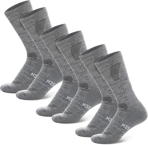 جوارب صوف ميرينو من Merino.tech للنساء والرجال - جوارب صوف ميرينو للتنزه سيرًا على الأقدام بنمط طاقم in Kuwait