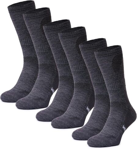 جوارب صوف ميرينو من Merino.tech للنساء والرجال - جوارب صوف ميرينو للتنزه سيرًا على الأقدام بنمط طاقم in Kuwait