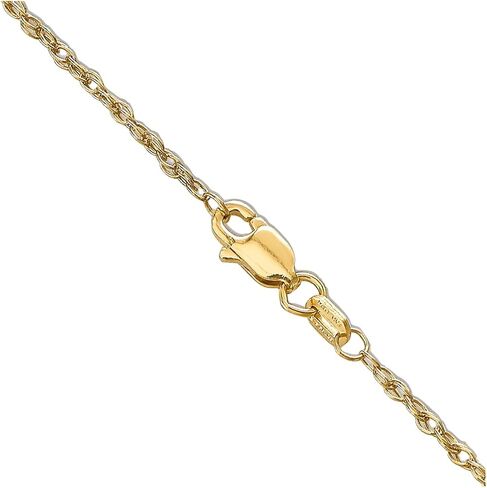 Roy Rose Jewelry Baby Rope Pendant Chain - 14K Yellow or White Gold - 0.8m and 1.3mm widths - 14", 16", 18", 20", 22", 24", 26", 30" Lengths in Kuwait